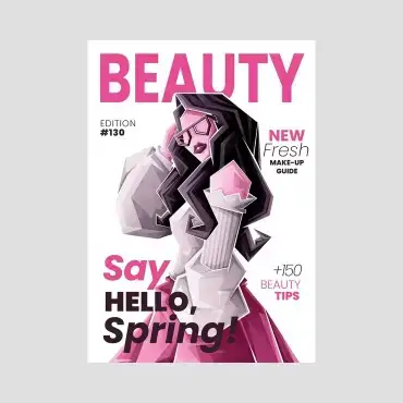 Fashion magazine cover design free template
