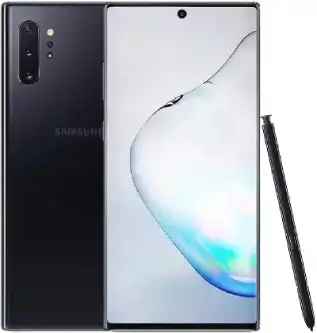 Galaxy Note 10 with stylus front and back