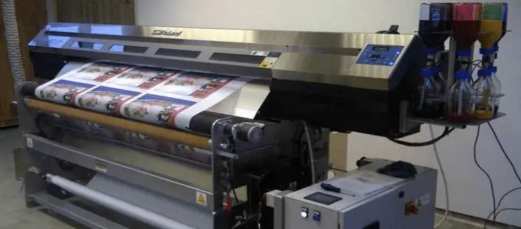 Sublimation printing in an industrial building