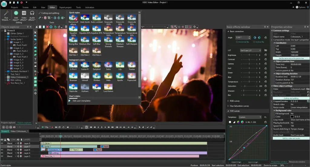 VSDC video editing software screenshot 2