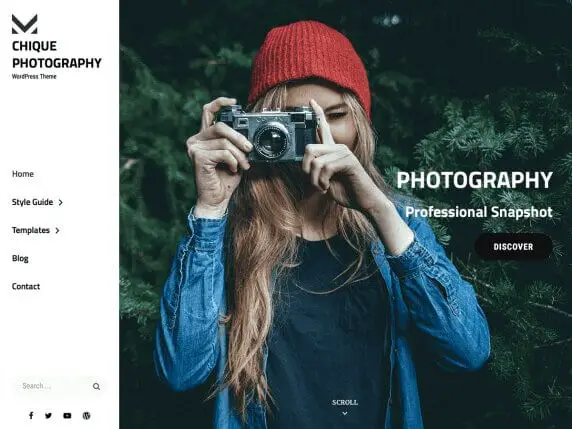 Chique Photography theme for wordpress