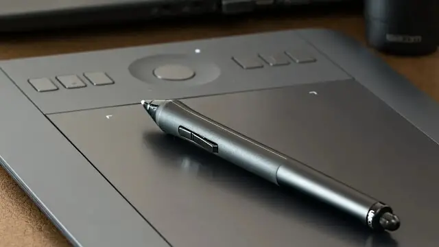 Wacom Intuos tablet with pen sitting on top