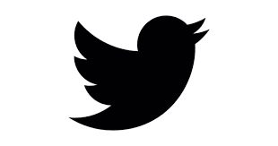 black and white twitter logo