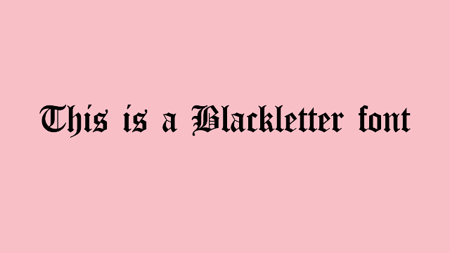 Blackletter script font