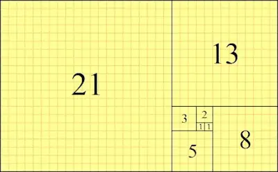grid made using fibonacci numbers