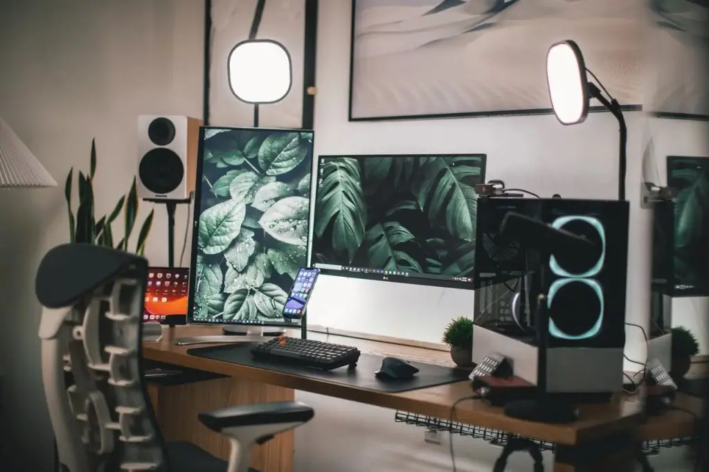 digital artist desk setup
