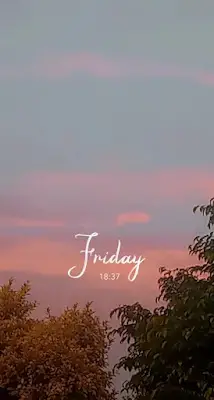 photo of sunset with friday text