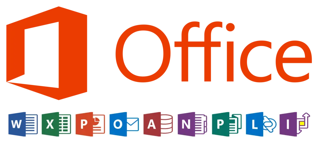 Microsoft Office 360 with list of all software