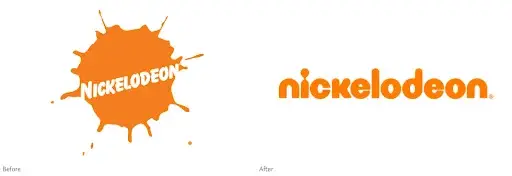 nickelodeon logo before and after
