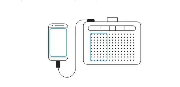 Connecting a drawing tablet to a phone