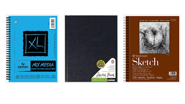 best sketchbooks recommended by artists including Canson, Pentalic, and Strathmore series