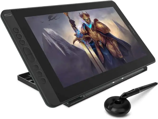 Huion Kamvas drawing tablet with screen and pen with stand