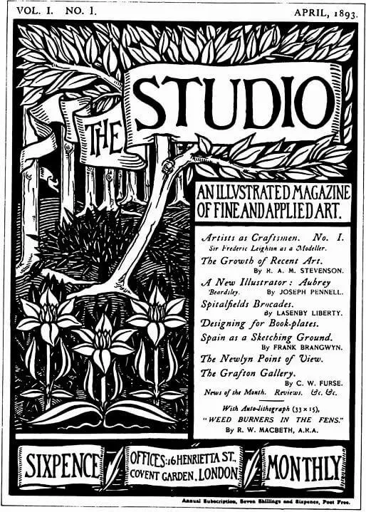 First issue of The Studio, with cover by Aubrey Beardsley (1893)