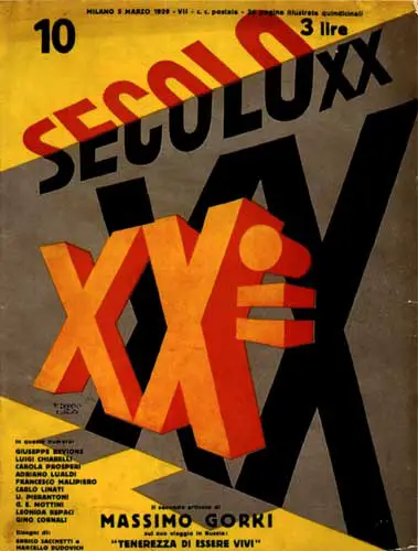 Fortunato Depero, An ode to the 20th century. Magazine cover 1929