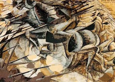 Umberto Boccioni, Charge of the Lancers, 1915
