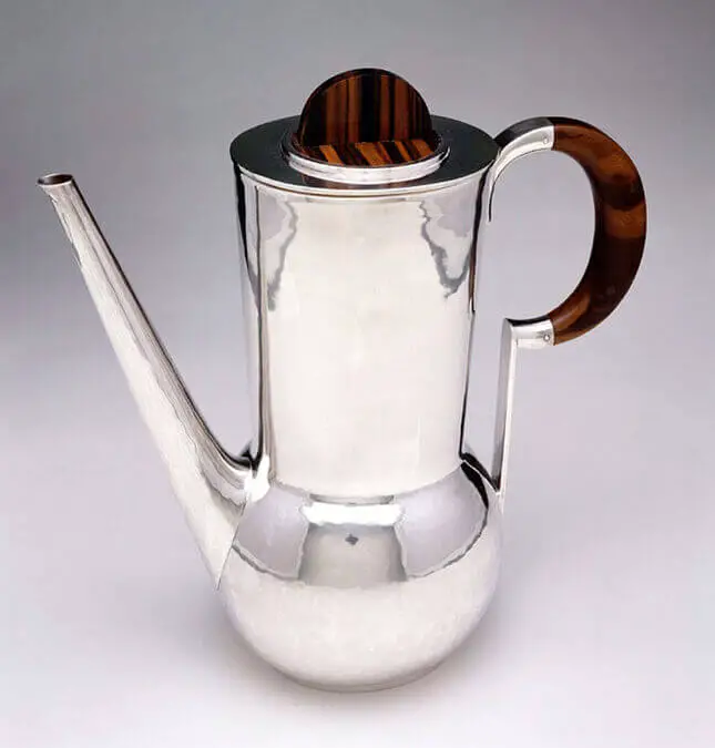Christain Dell, coffee pot made of steel, 1925
