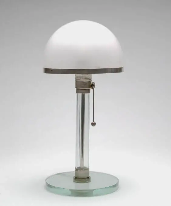 Wilhelm Wagenfeld and Carl Jacob Jucker, Table Lamp made with glass and metal, 1924