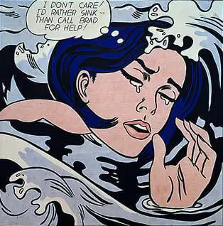 Drowning Girl by Roy Lichtenstein, 1963